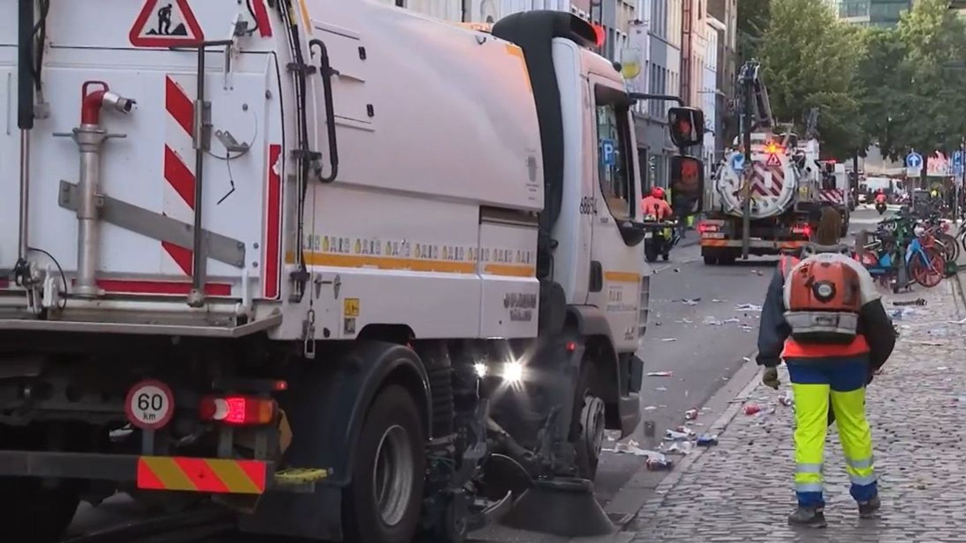 Grande opération de nettoyage aux abords de la gare de Bruxelles-Nord