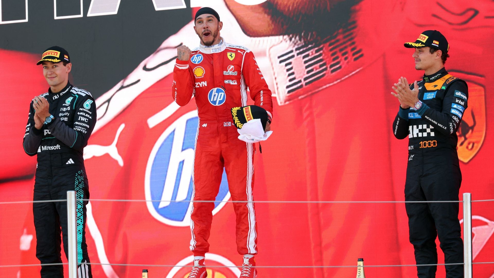 F1 Autriche : Hamilton touché par la joie de ses collègues après sa victoire, "très spécial de vivre ça avec lui", ajoute Norris