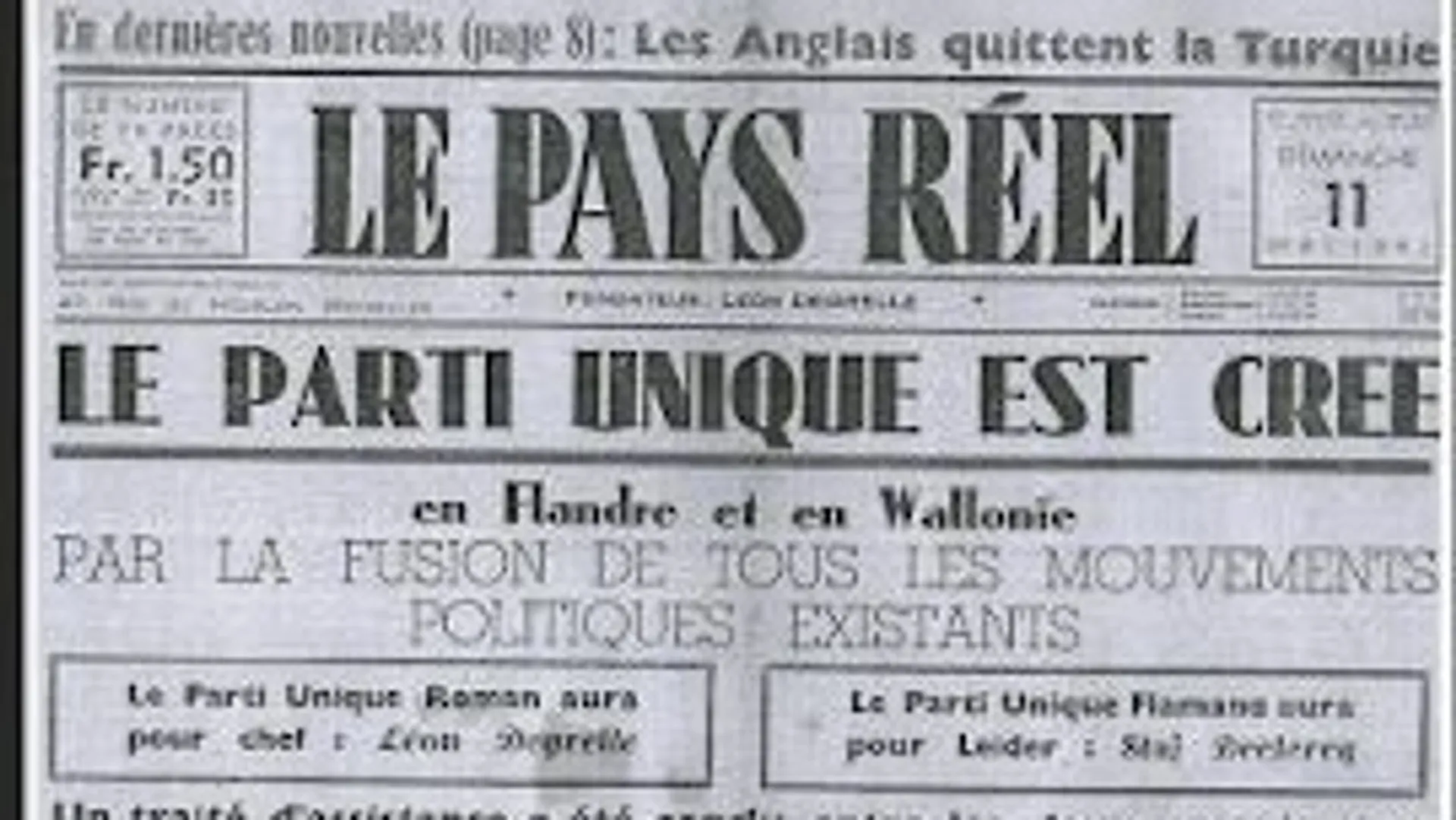 Parti Rexiste Financement des partis, le pays réel et le pays légal - RTBF Actus