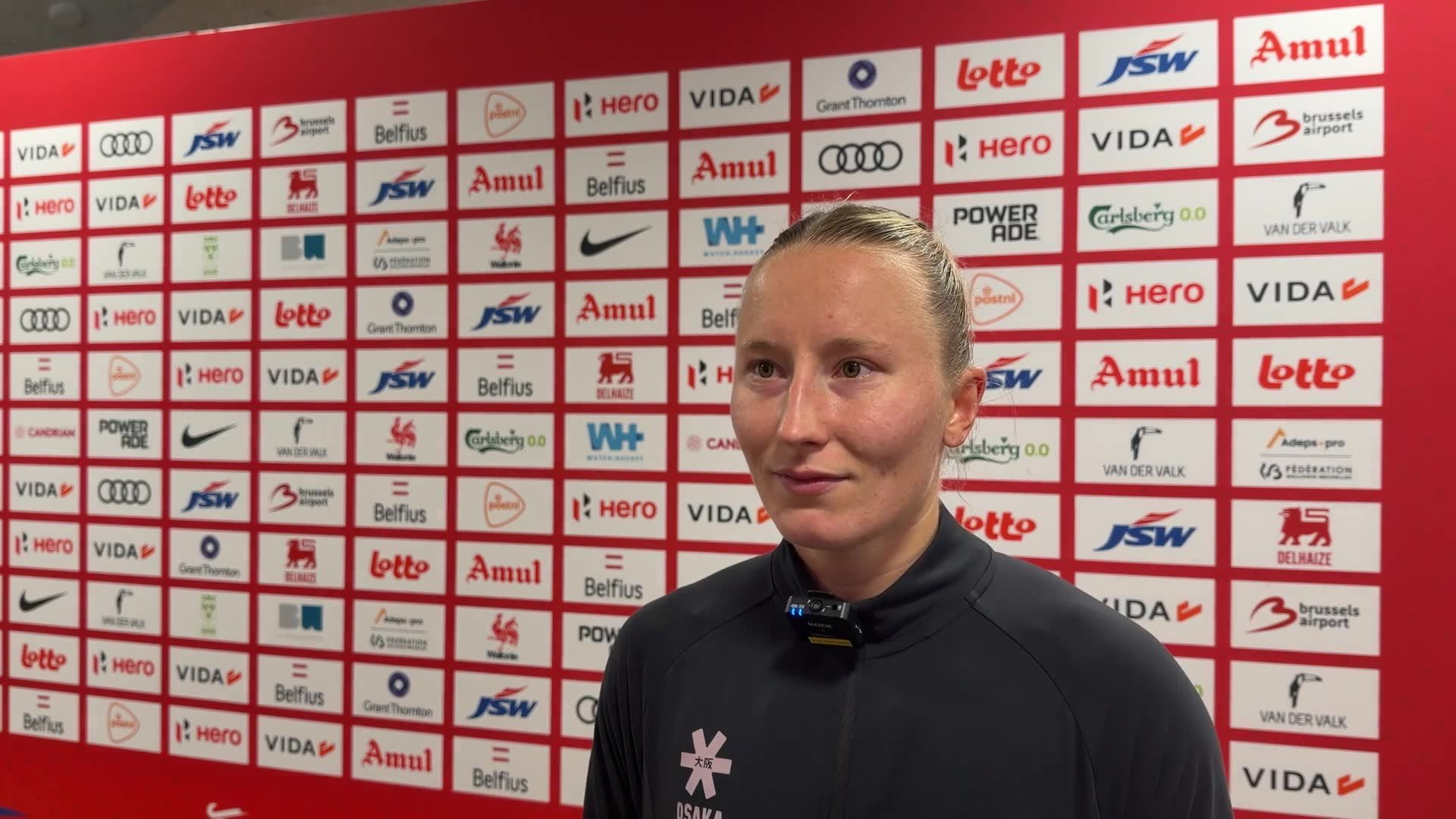 Charlotte Englebert après la qualification des Red Panthers: "Dans ma tête, cela a commencé à paniquer".