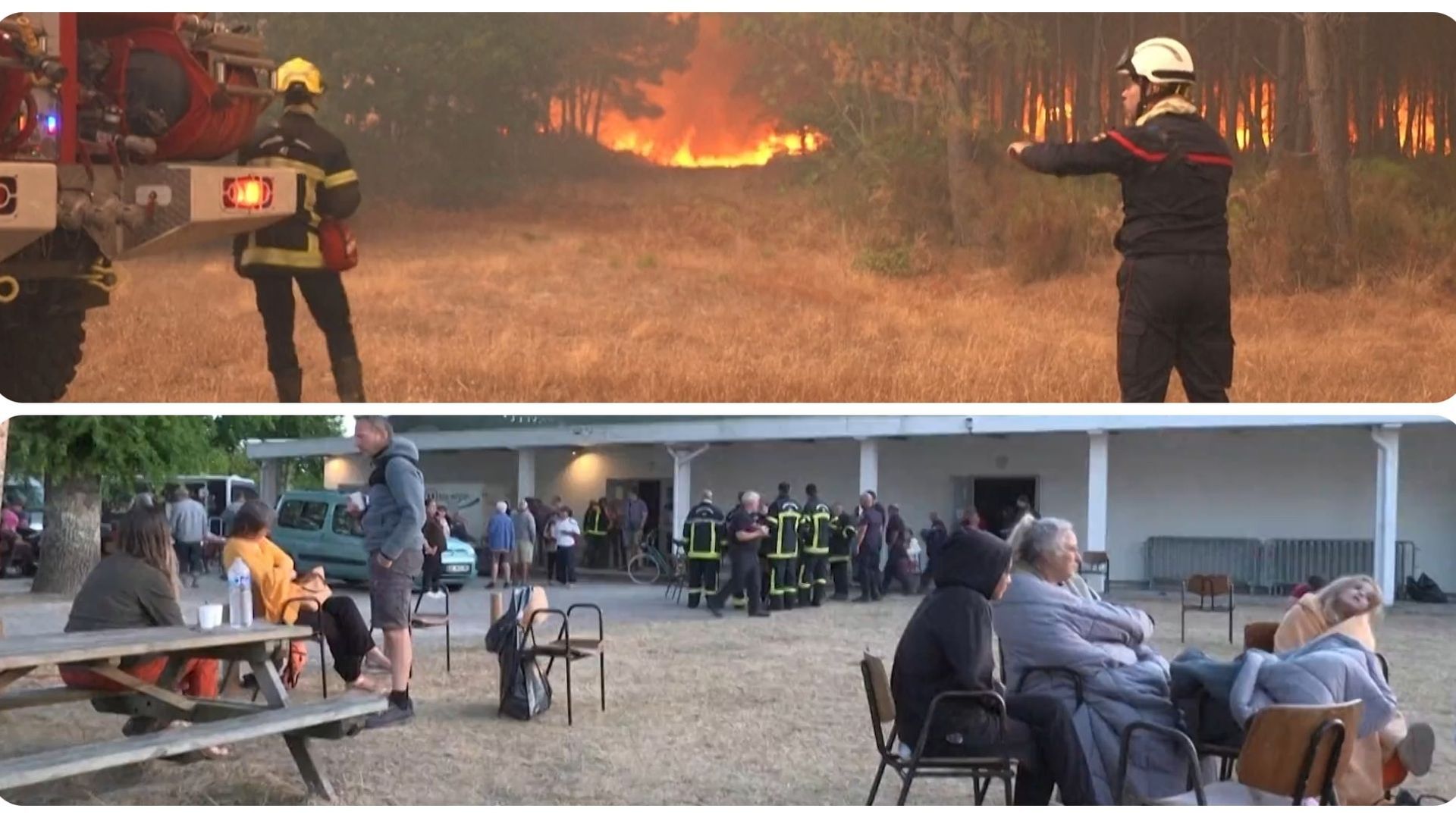 Incendies en France : 3100 hectares brûlés en Gironde et plus de 20.000 évacués, des habitations menacées - RTBF Actus