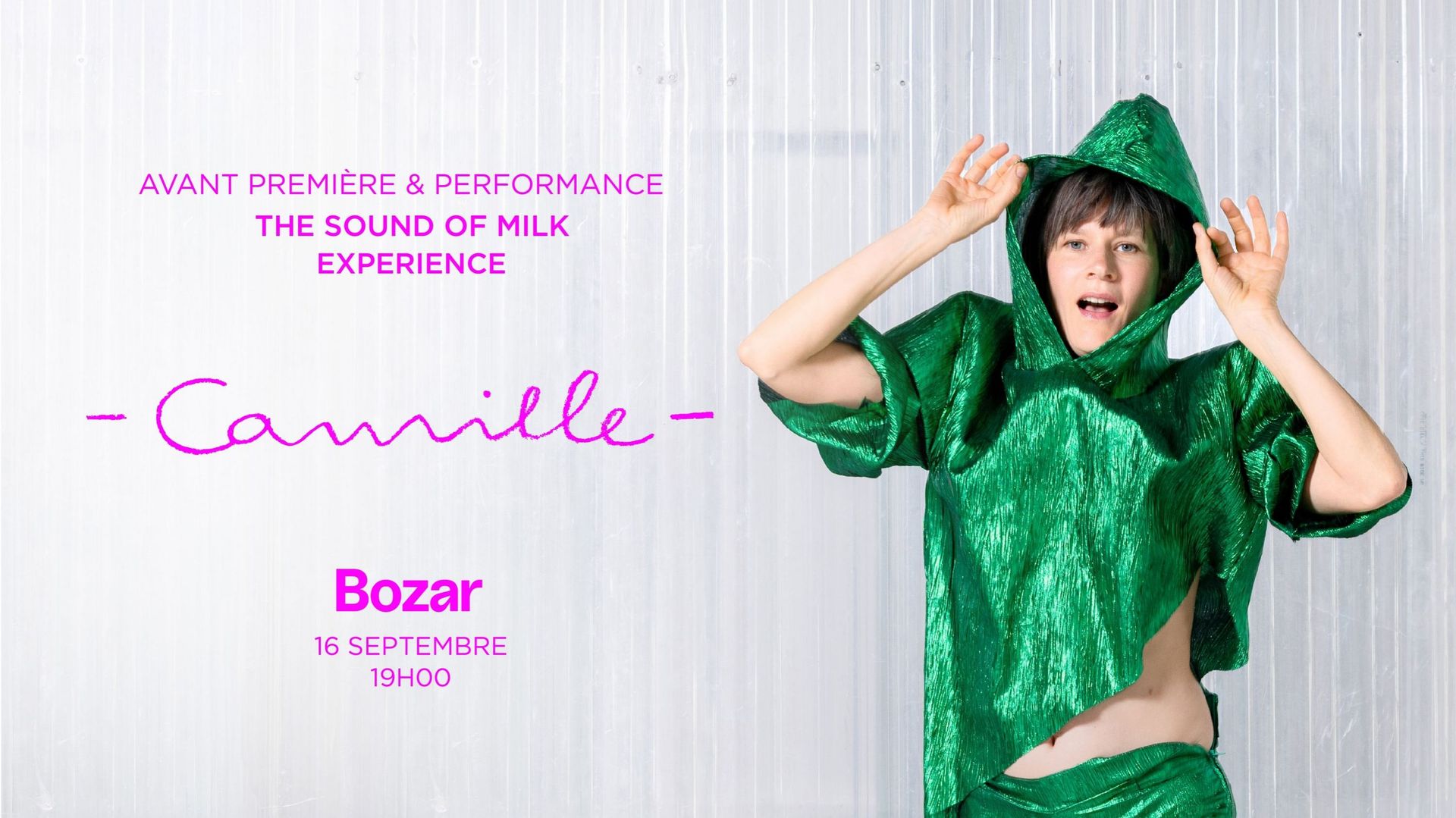 Vos places pour le concert exclusif de Camille le 16/09 à Bozar