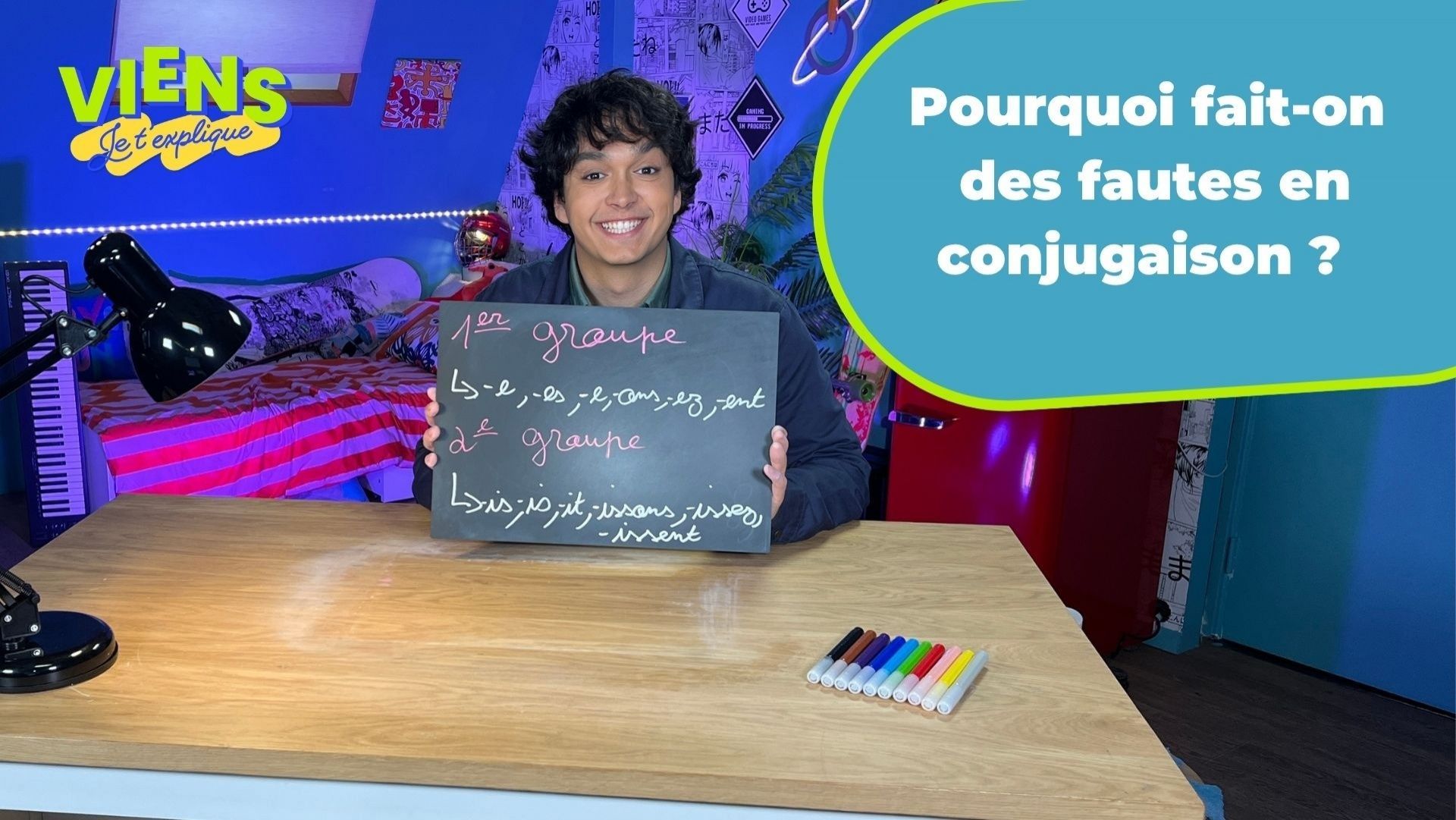 Dans la conjugaison des verbes, leur groupe est important. explications et quiz dans Viens, je t'explique