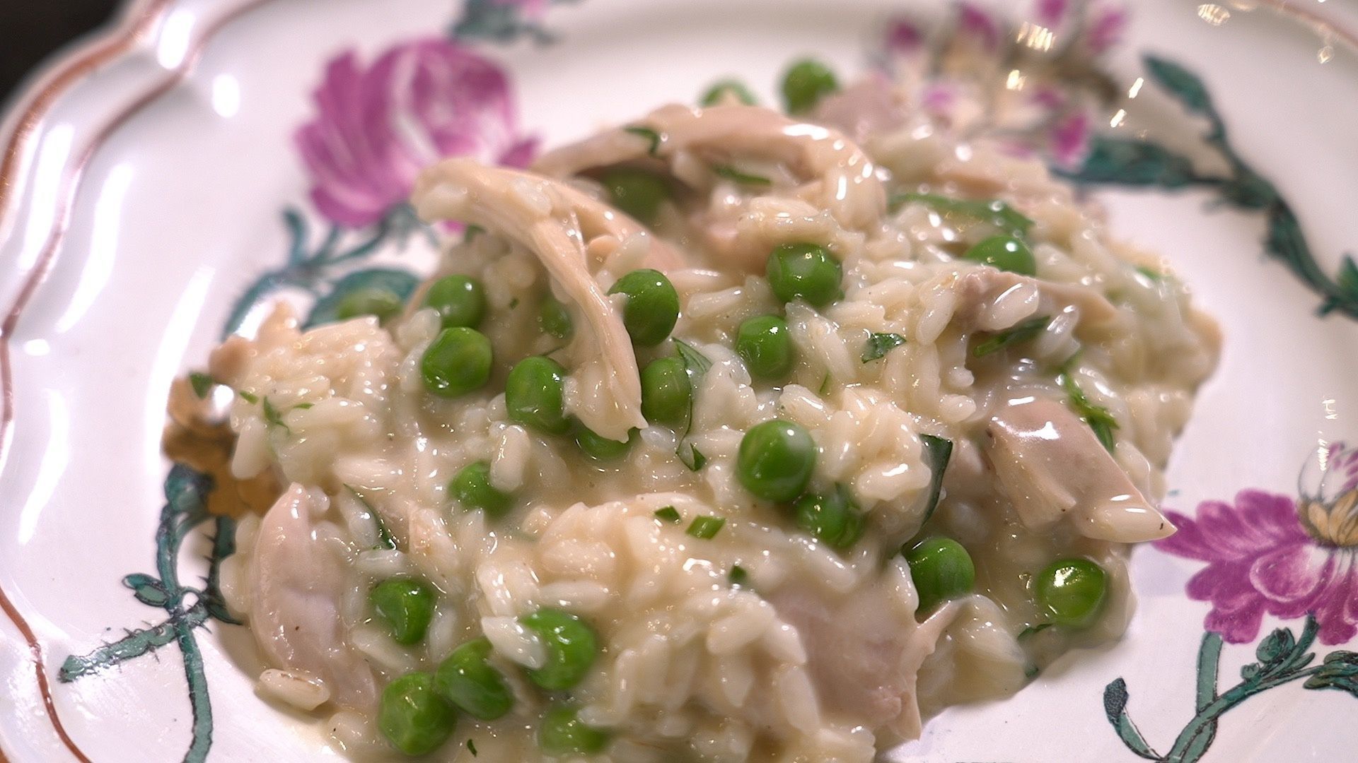 Recette : Risotto de volaille et petits pois de Gerald Watelet