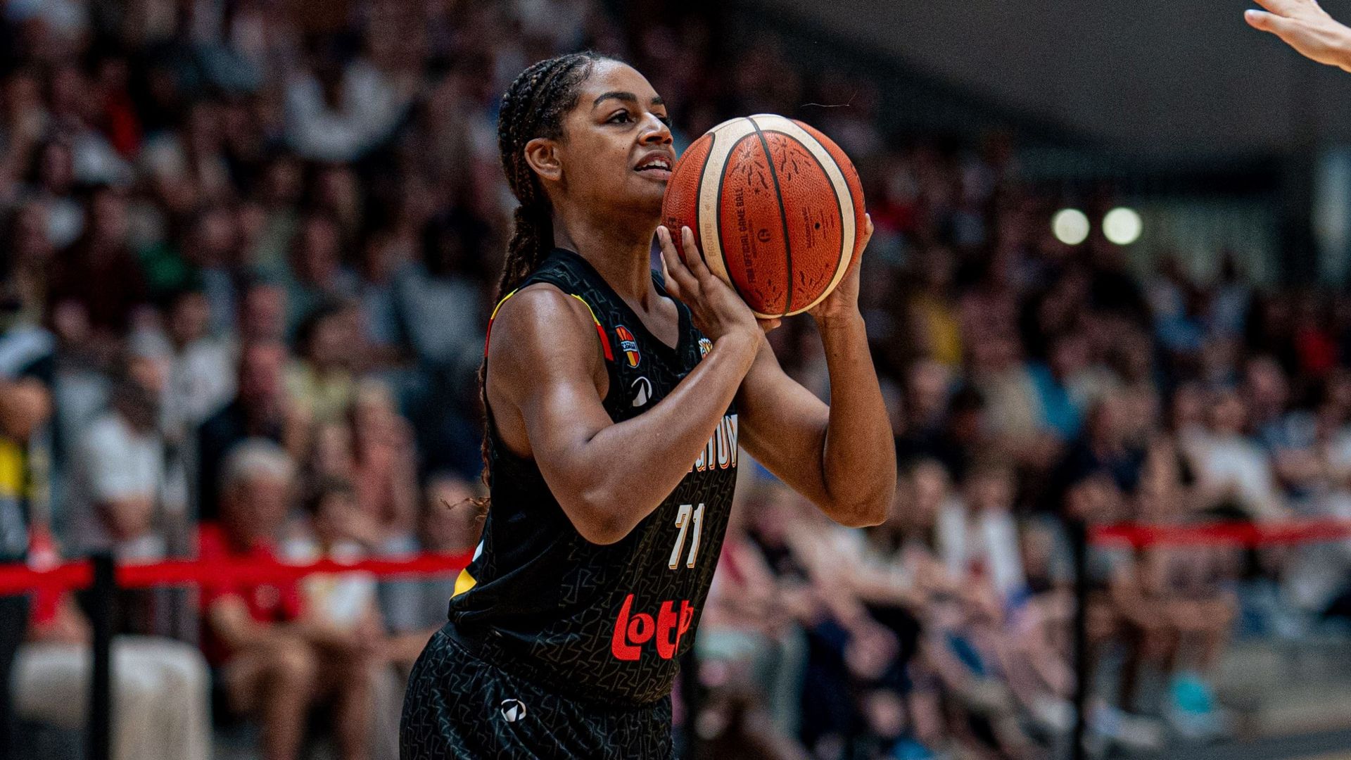 Alicia Courthiau des Castors Braine et les cadres présentes à la Coupe du monde de basket avec les Belgian Cats