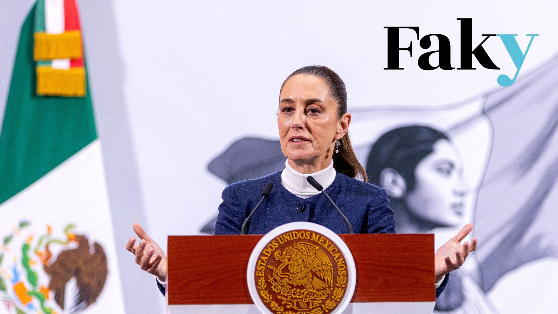 Image accompanying Un texte dénonçant les droits de douane imposés par Trump est signé par Claudia Sheinbaum