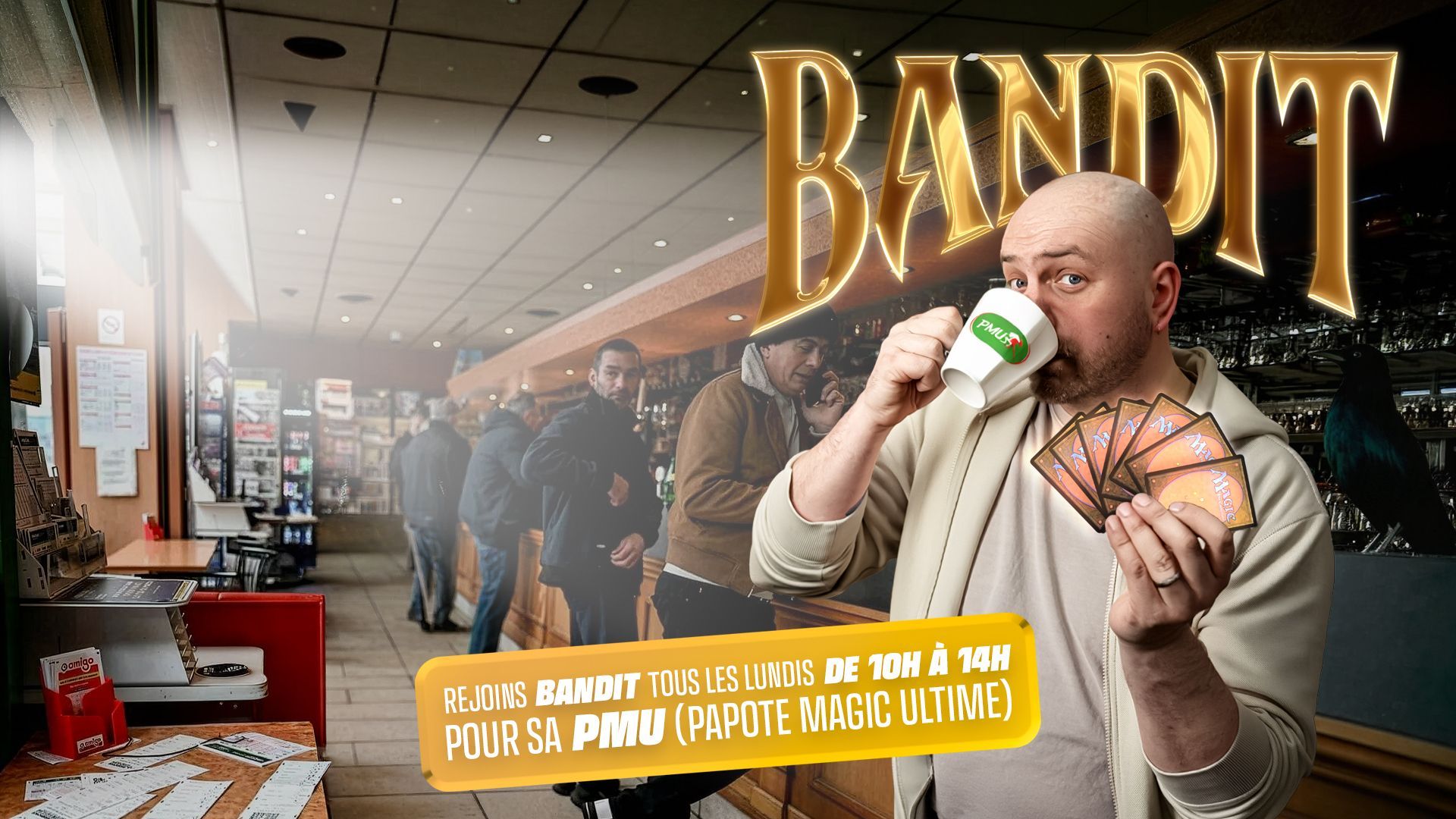 Jeux de cartes et débats : le streameur Bandit lance son “PMU” chaque lundi sur RTBF iXPé