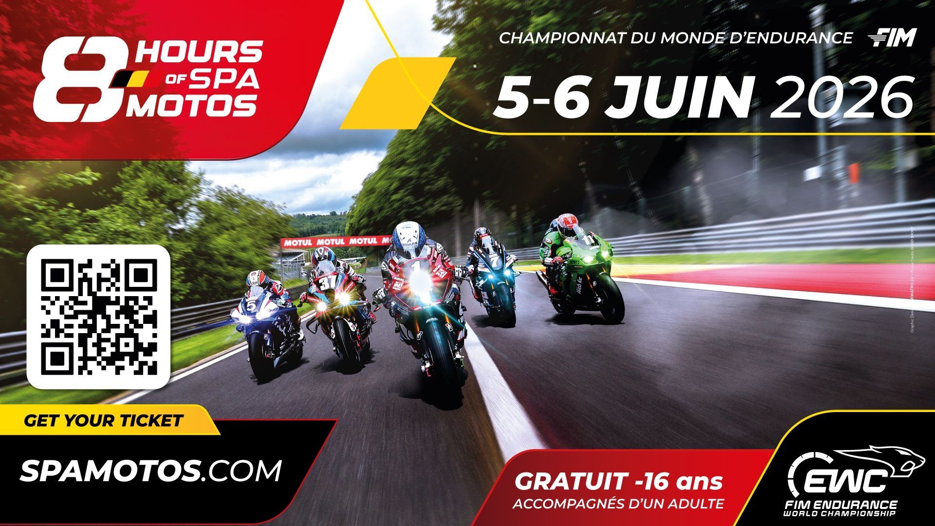 Remportez des pass pour les 8H de Spa Motos