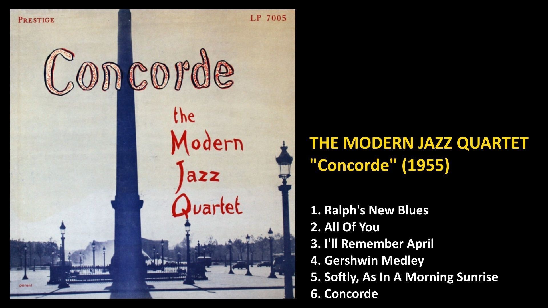 その他 LP Modern Jazz Quartet Concorde PRST7005  /00260 Modern Jazz Quartet - Concorde - Amazon.com Music