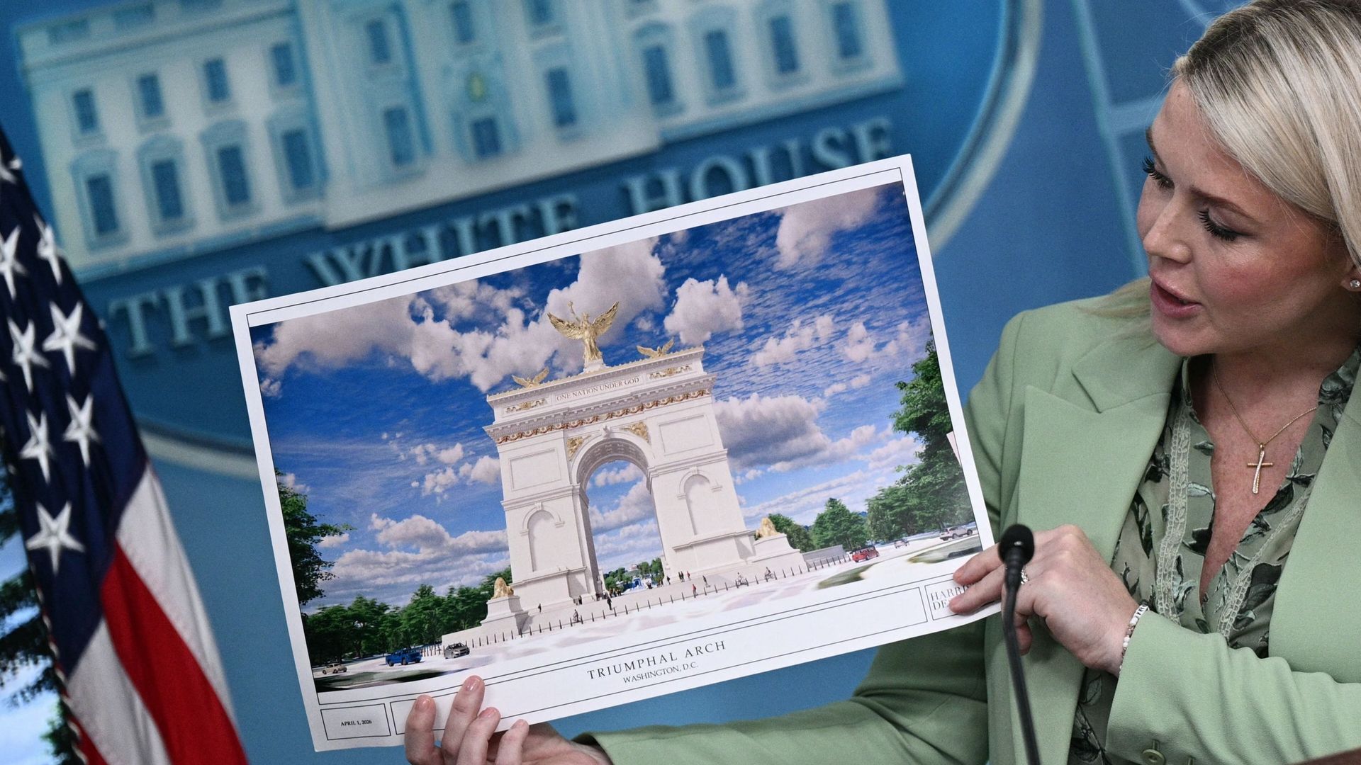 L’arche monumentale voulue par Trump à Washington officiellement baptisée "Arc de Triomphe des Etats-Unis"