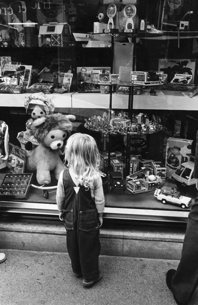 Une vitrine dans les années 80