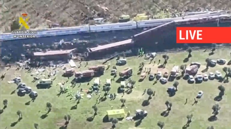 Direct - Espagne : collision entre deux trains au sud de Tolède, 30 morts et une centaine de blessés, dans un bilan toujours provisoire