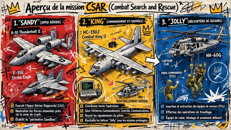 Pilote abattu, récupéré derrière les lignes ennemies : comment fonctionne une mission CSAR, la mécanique de sauvetage de l'arsenal américain