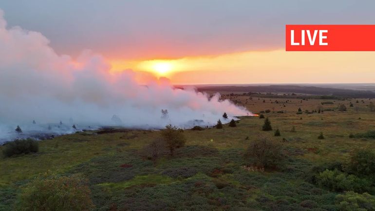 Direct Incendie dans les Fagnes : habitants évacués, 2700 hectares partis en fumée, les pompiers continuent à lutter contre le feu