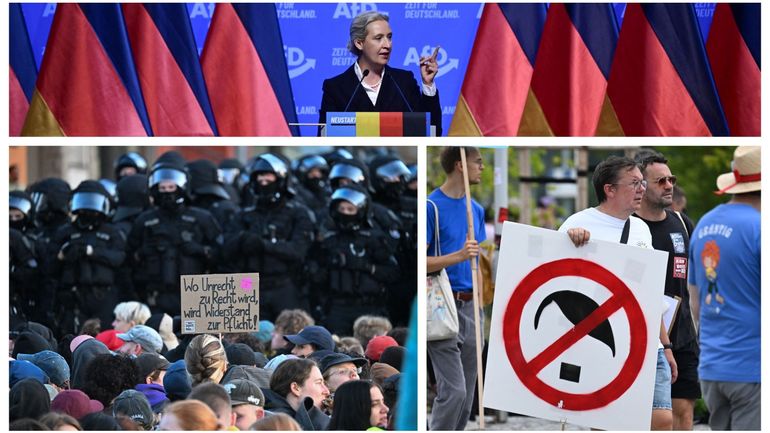 Allemagne : les cadres du parti d'extrême droite AfD réélus à Erfurt malgré des dizaines de milliers de manifestants