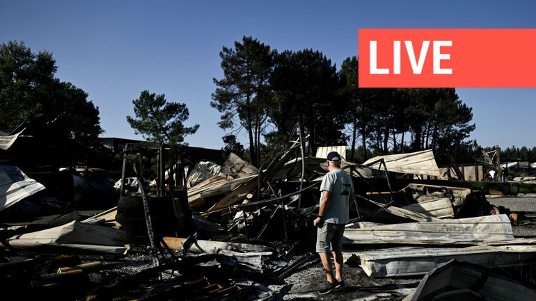 Direct - Incendies en Europe : les pompiers craignent une reprise du mégafeu en Gironde, 4.000 touristes évacués préventivement