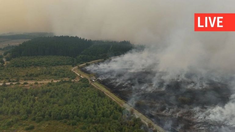 Direct Incendie dans les Hautes Fagnes : le renfort aérien des hélicoptères Chinook néerlandais ardemment attendu