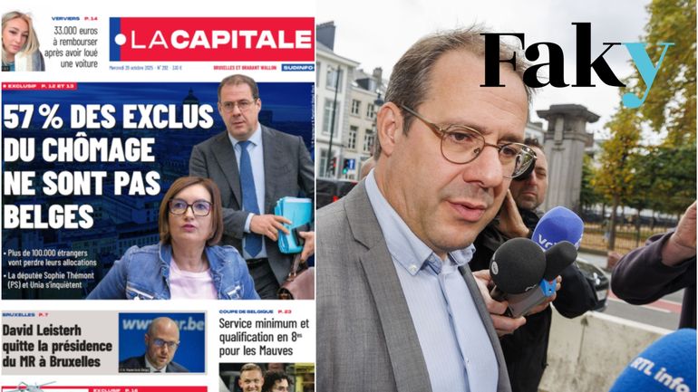 "57% des exclus du chômage ne sont pas Belges" : le chiffre est faux, c'est 19%