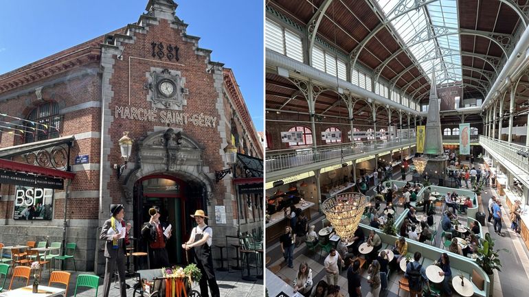 Les Halles Saint-Géry redeviennent un marché couvert où l'on peut faire ses courses ou manger sur place