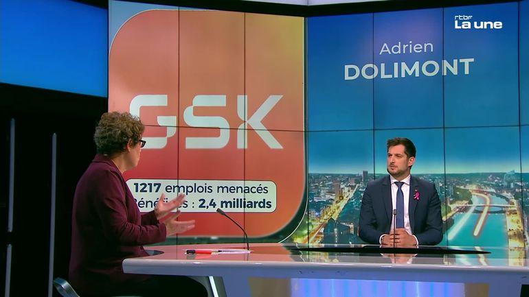Aides publiques et suppressions d'emplois: "Ce qui se passe à GSK, à Wavre, ce n'est pas uniquement lié à la situation belge" pour Adrien Dolimont