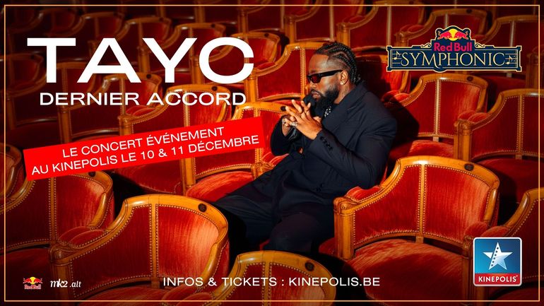 Concours : Remporte tes places pour la diffusion du Red Bull Symphonic de Tayc au Kinepolis