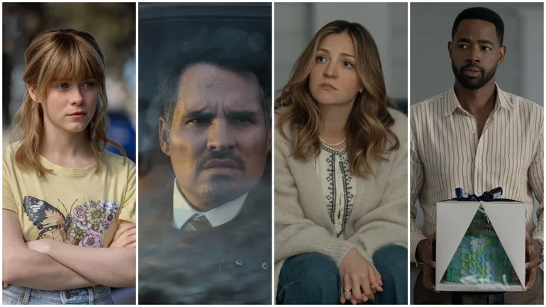 Une partie du casting de "Toutes ses fautes" ("All Her Fault"). De gauche à droite : Sophia Lillis, Michael Peña, Abby Elliott et Jay Ellis. Tous les mercredis soirs sur RTBF Tipik et puis sur RTBF Auvio (et en intégralité dès le 27 avril).