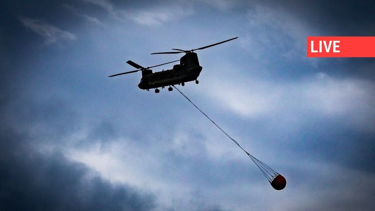 Direct - Incendie dans les Hautes Fagnes : dans les airs et au sol le combat contre le feu continue sans relâche