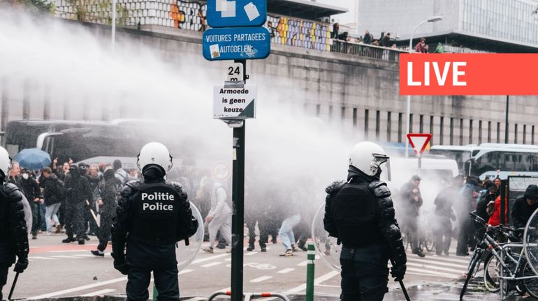 Direct - Manifestation nationale : la police fait usage de canons à eau, plusieurs dizaines d'interpellations
