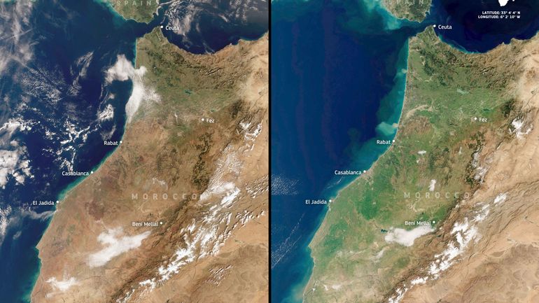 L'image satellite du jour : verdure verdoyante au Maroc, un an après la sécheresse dévastatrice