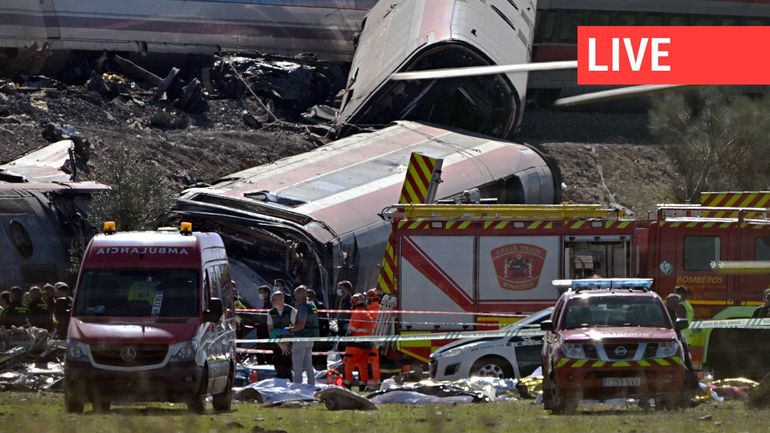 Image accompagnant « Direct – Espagne : trois jours de deuil national décrétés après la collision entre deux trains qui a fait au moins 68 morts ».