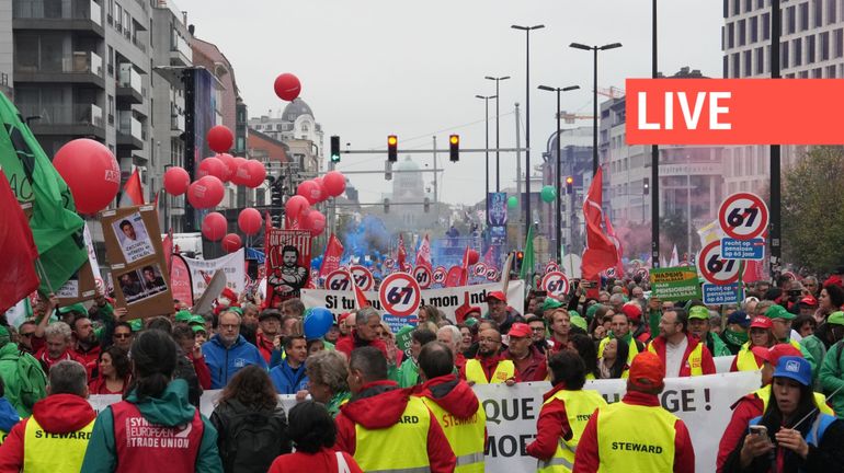 Direct - Manifestation nationale : plus de 100.000 manifestants déjà présents à Bruxelles selon la FGTB, le cortège a démarré