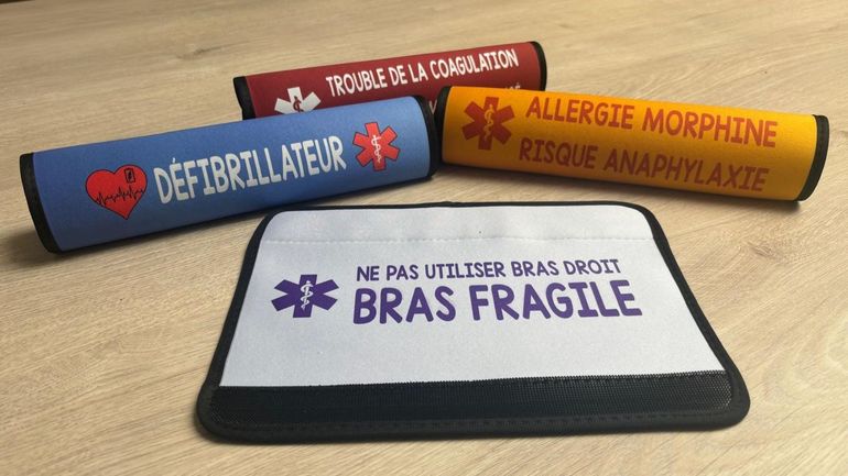 Soignies : des protège-ceintures personnalisés pour transmettre des informations aux secours
