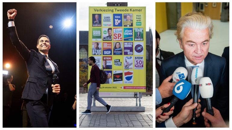 Élections législatives aux Pays-Bas : l’extrême droite de Geert Wilders (PVV) serait au coude à coude avec le parti centriste D66 Élections législatives aux Pays-Bas : l’extrême droite de Geert Wilders (PVV) serait au coude à coude avec le parti centriste D66