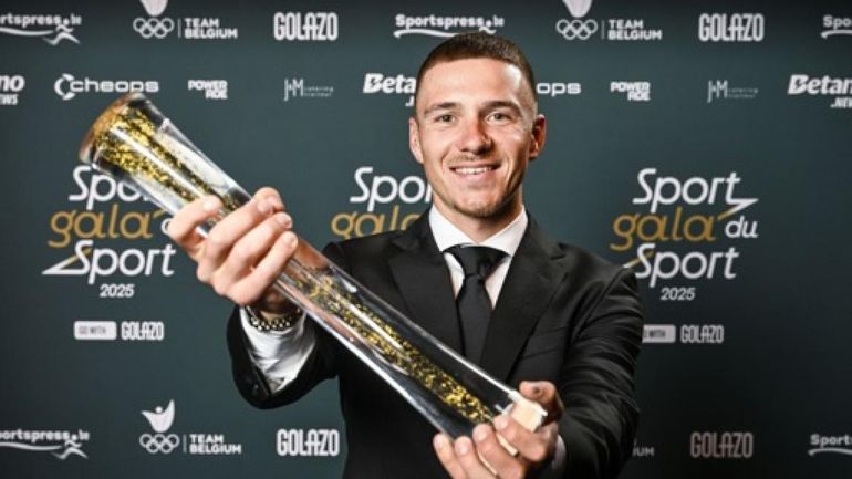 Gala du Sport : "Un trophée qui montre qu'il ne faut jamais arrêter de se battre" pour Remco Evenepoel