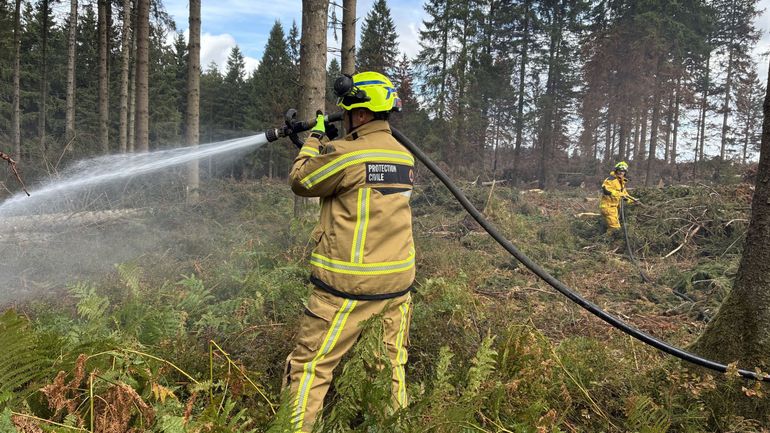 Incendie dans les Hautes Fagnes : la mission des pompiers allemands prend fin ce dimanche soir