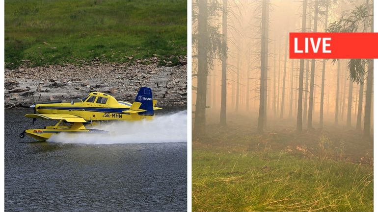 Direct - Incendie dans les Hautes Fagnes : le combat continue, les fronts de Jalhay et Montjoie sous contrôle, pic de pollution en Lorraine