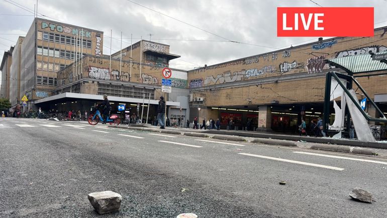 Direct - Manifestation nationale de ce 9 octobre : le retour au calme se fait attendre dans le quartier de la gare du midi, une vingtaine de personnes interpellées, en majorité des mineurs