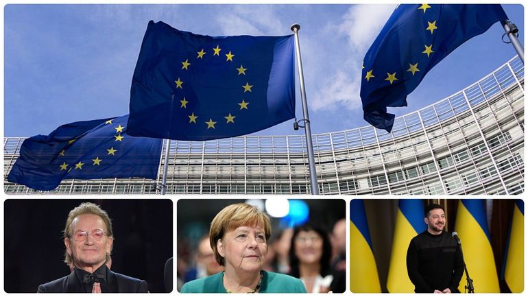 Les premiers Ordres européens du Mérite seront remis à Angela Merkel, Volodymyr Zelensky et Bono