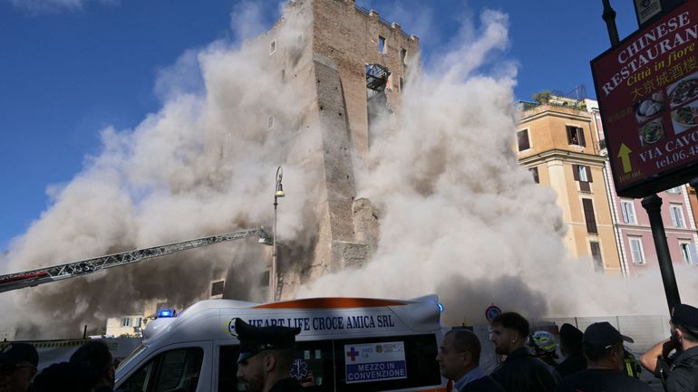 Italie : une tour médiévale s'effondre à Rome, faisant plusieurs blessés