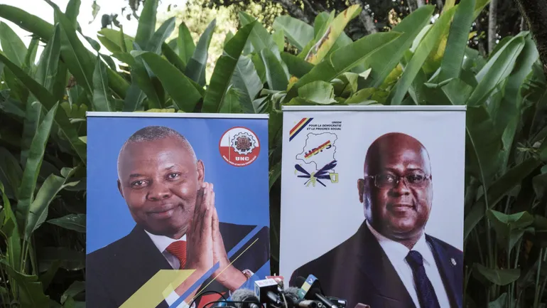 Le ticket composé de Felix Tshisekedi (d) et Vital Kamerhe (g)