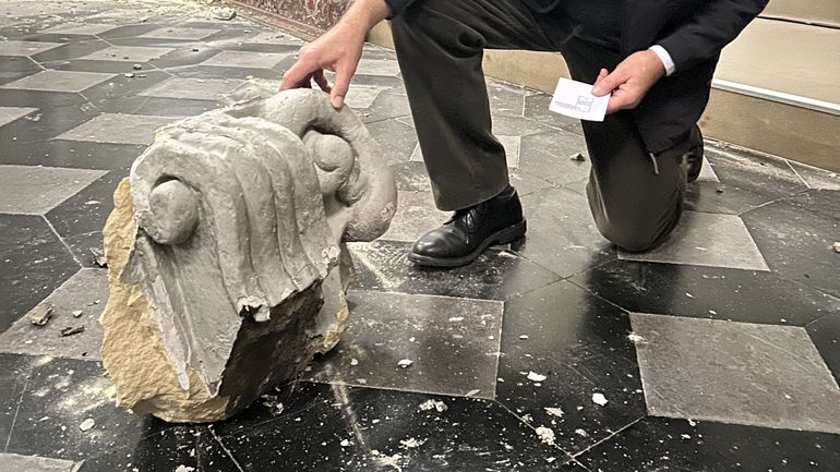 A Namur, une pierre de 30 kg s’est détachée du plafond de l’Eglise Saint-Joseph