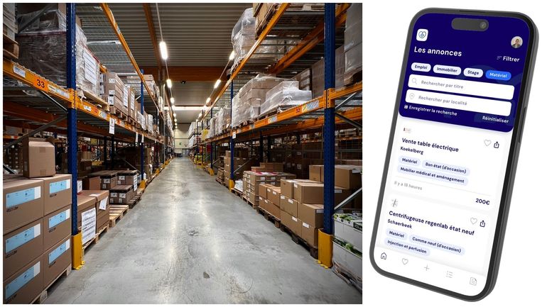 Fauteuil roulant, stéthoscope, table d'auscultation... un assistant du CHU de Liège lance le Vinted du matériel médical