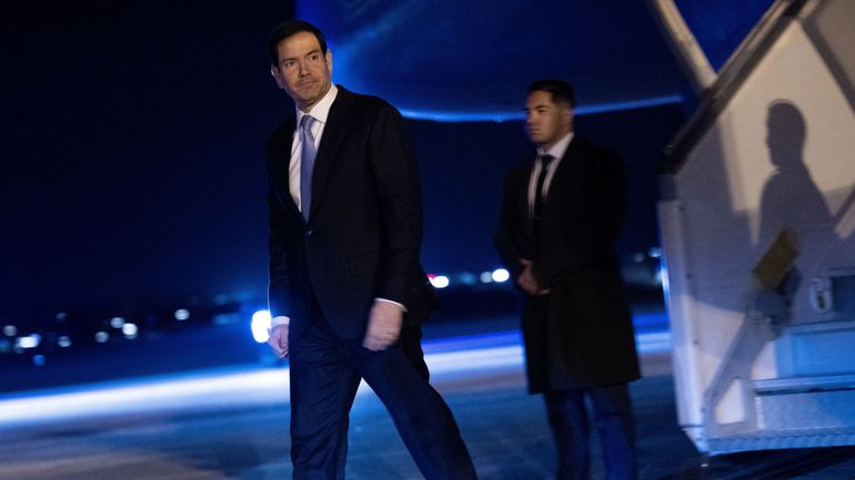 Le secrétaire d'Etat américain Rubio est arrivé à la réunion du G7 en France