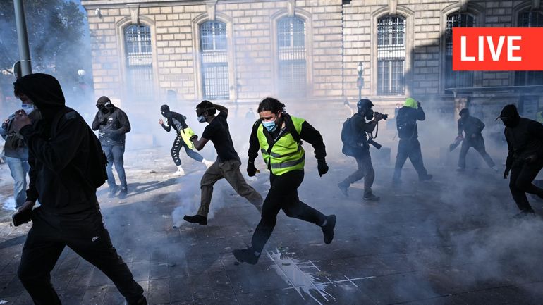 Direct - Mobilisation contre la vie chère en France : revendications pacifiques et débordements violents à Paris et Marseille