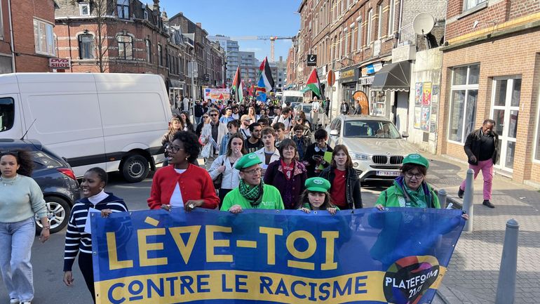 Environ 250 personnes manifestent dans les rues de Liège pour lutter contre le racisme et les discriminations