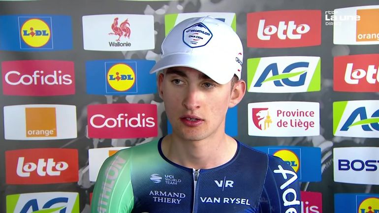 Paul Seixas, 2e de Liège-Bastogne-Liège, seul à suivre Tadej Pogacar dans la Redoute : 