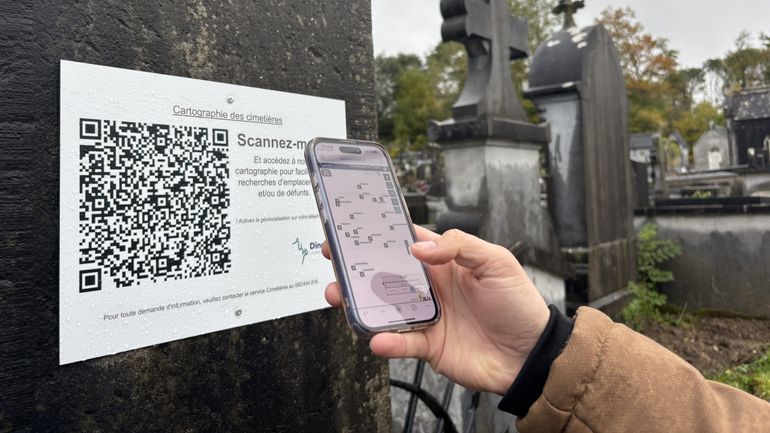 Perdu dans les cimetières ? Dinant mise sur un QR code pour vous guider Perdu dans les cimetières ? Dinant mise sur un QR code pour vous guider