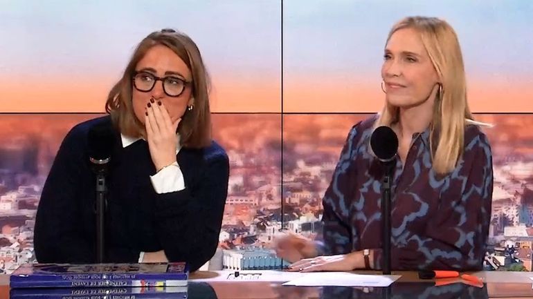 Héloïse Blanchaert émue aux larmes par le témoignage d'une bénéficiaire des Restos du cœur