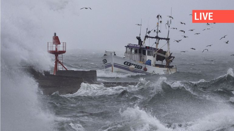 Direct – Tempête Benjamin : une première victime décède en France, circulation des trains perturbée en Wallonie et en Flandre, la tempête Benjamin provoque ses premiers dégâts