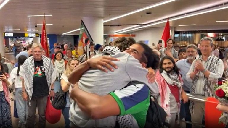 Des membres de la "Global Sumud Flotilla" de retour en Belgique après leur arrestation